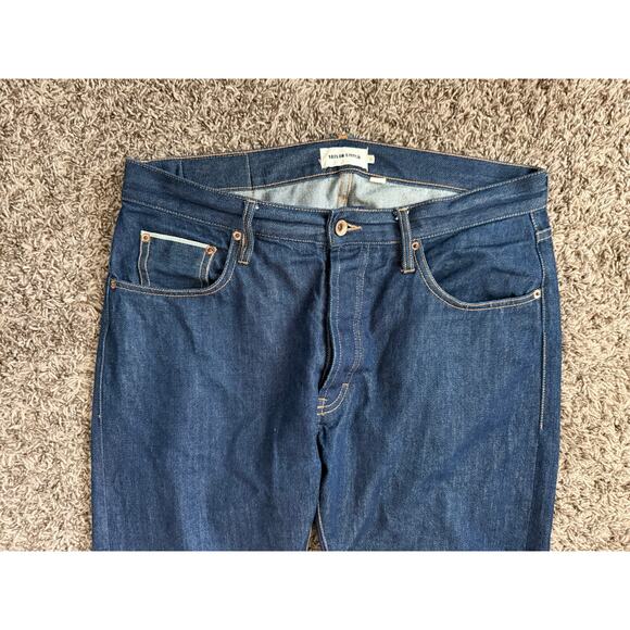Taylor Stitch Men’s Jeans Size 33x29 Slim Straight Medium Wash Organic Cotton - Picture 2 of 8